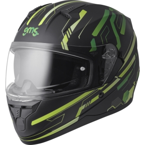 GMS Full Face Helmet Hexago Graphic green