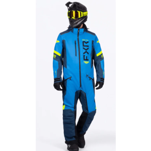 FXR Men Helium Lite Monosuit Blue/HiVis - M
