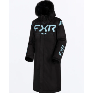 FXR Women Warm-Up Coat Black/Maui Blue - XS