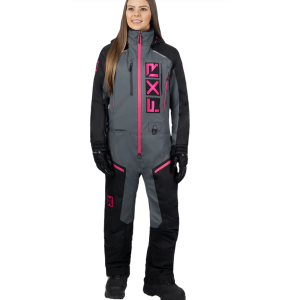 FXR Women Recruit Lite Monosuit Black/Charcoal/Fuchsia - S