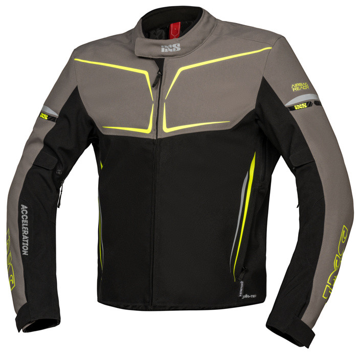IXS Sport Jacket TS-Pro ST+ black-grey-fluo yellow