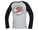 Longsleeve shirt On Two Wheels grey-red