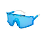 AMOQ Align Performance Sunglasses Blue/White - Ice Blue Mirror