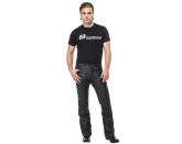 SWEEP BOOTCUT LEATHER JEANS