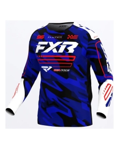 Youth Clutch MX Jersey Blue Camo/Red
