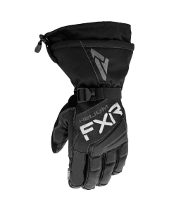 Men Hybrid Helium Leather Gauntlet Glove Black
