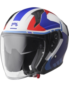 Jet helmet Vectus black matt-petrol-red