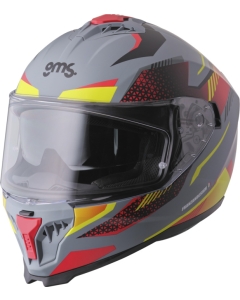 Integral helmet Gelero matte gray-yellow-red