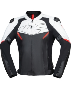 iXS Ace 1.0 Leather Jacket black-white-red