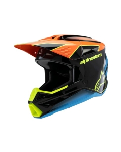 Alpinestars Helmet SM3 Youth Fray Black/Orange/Yellow Fluo