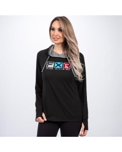 FXR Women Trainer Lite Tech PO Hoodie Black/Coral