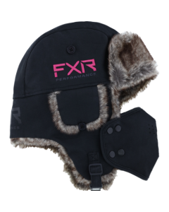 Trapper Hat Black/Elec Pink-S/M