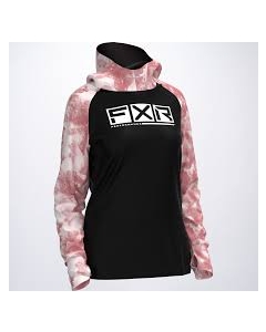 FXR Women Trainer Lite Tech PO Hoodie Black/Dusty Rose Ink