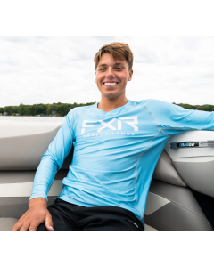 Men Attack UPF Longsleeve Blue/White