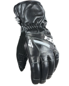 Men Leather Short Cuff Glove Black