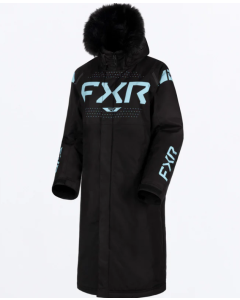 Women Warm-Up Coat Black/Maui Blue