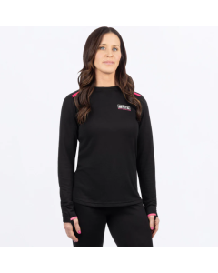 W Vapour Merino Longsleeve 21-Black/Elec Pink