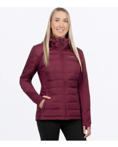 Women Phoenix Quilted Hoodie Merlot