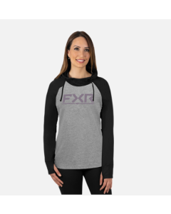 FXR Women Trainer Premium Lite PO Hoodie Grey Heather/Muted Grape-S