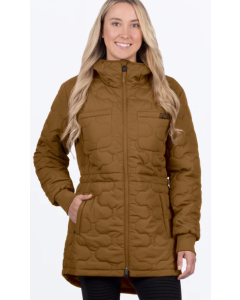 W Isla Quilted Jacket Copper-