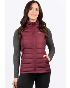 Women Phoenix Quilted Vest Merlot