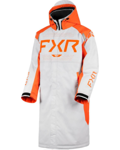 Men Warm-Up Coat White Hex/Orange